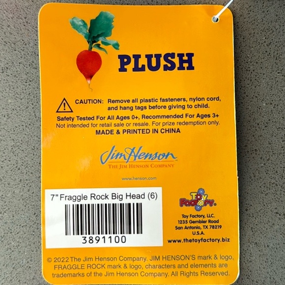 Fraggle Rock GOBO Plush / The Jim Henson Company / 8โ Officially Licensed / NEW - Picture 12 of 14